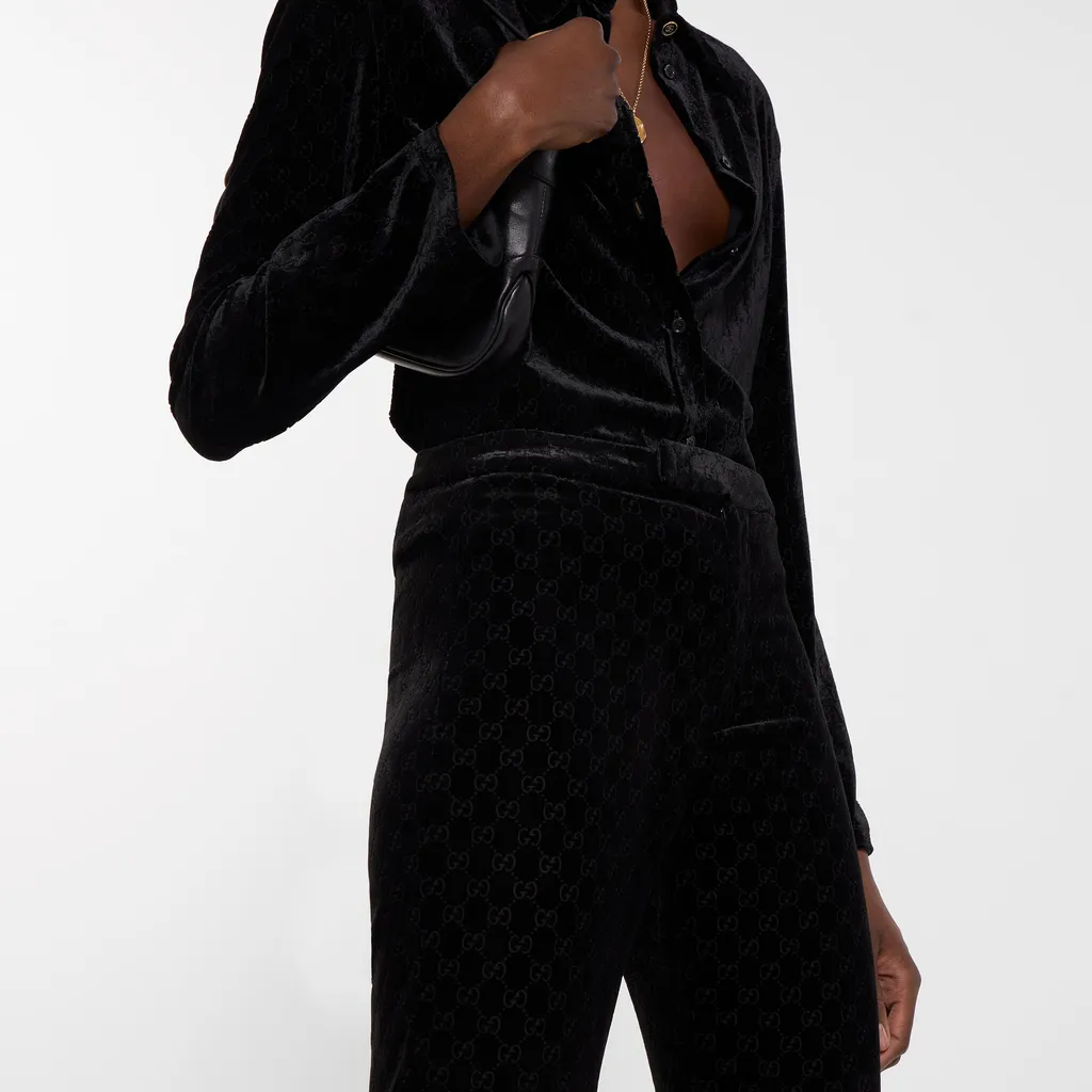 Gg Stretch Devoré Velvet Pants