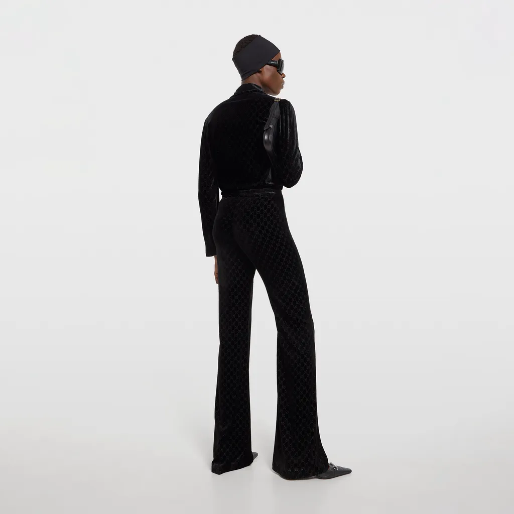 Gg Stretch Devoré Velvet Pants