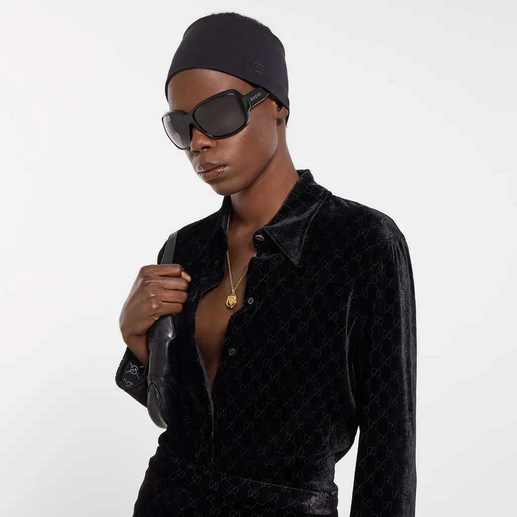 Gg Stretch Devoré Velvet Shirt