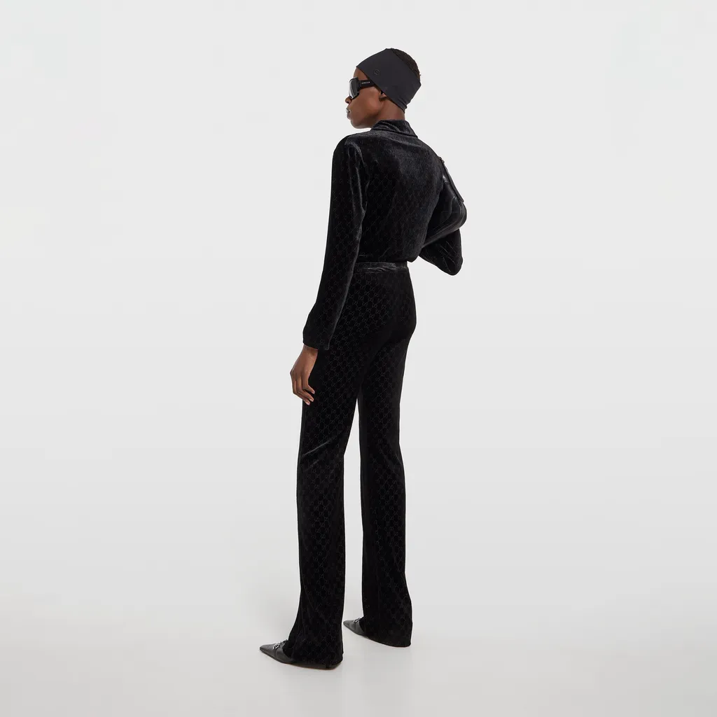 Gg Stretch Devoré Velvet Shirt