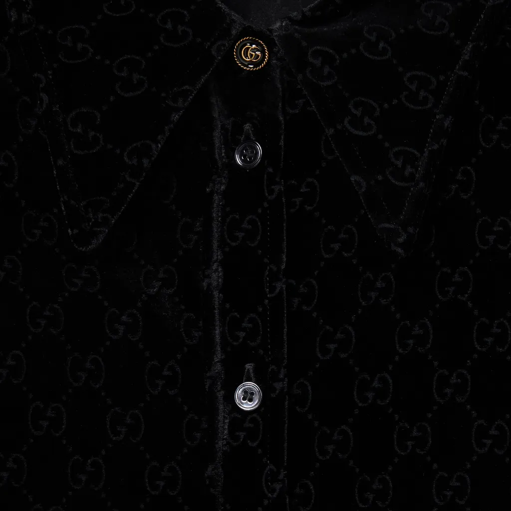 Gg Stretch Devoré Velvet Shirt