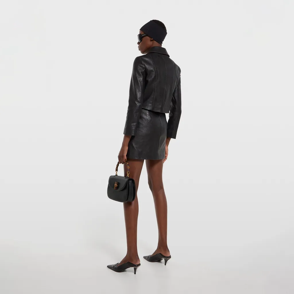 Leather With Aged Effect Jacket