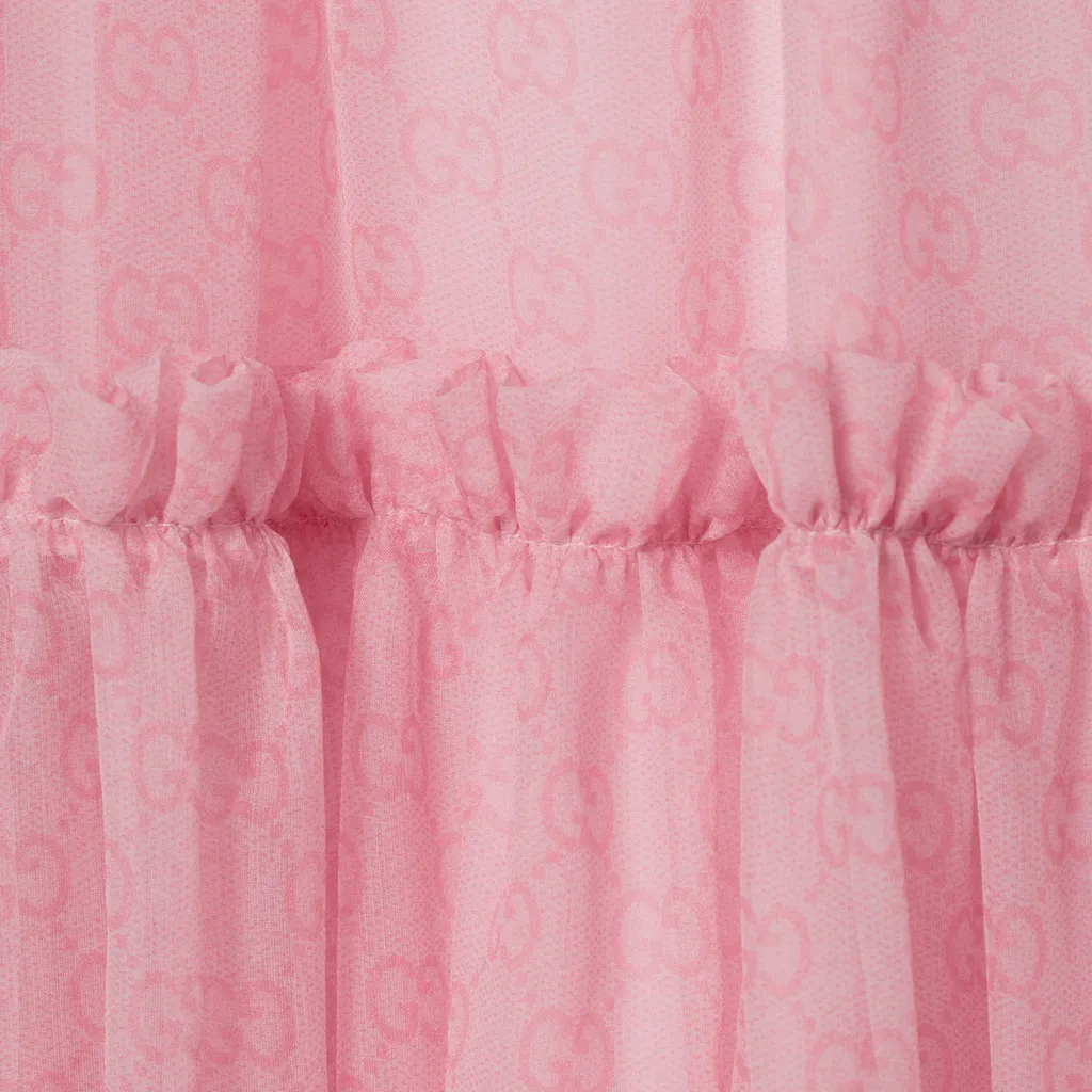 Printed Silk Chiffon Long Skirt
