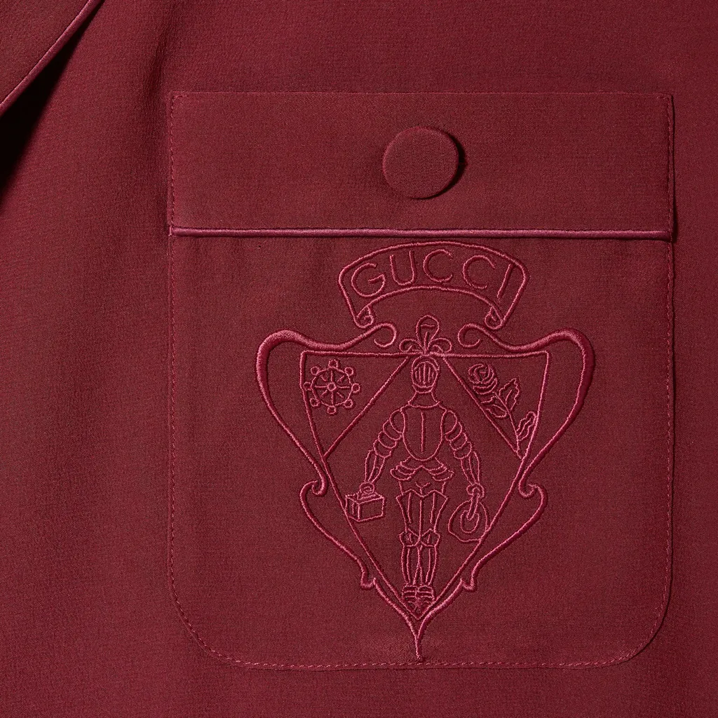 Silk CrÊPe De Chine Shirt With Embroidery