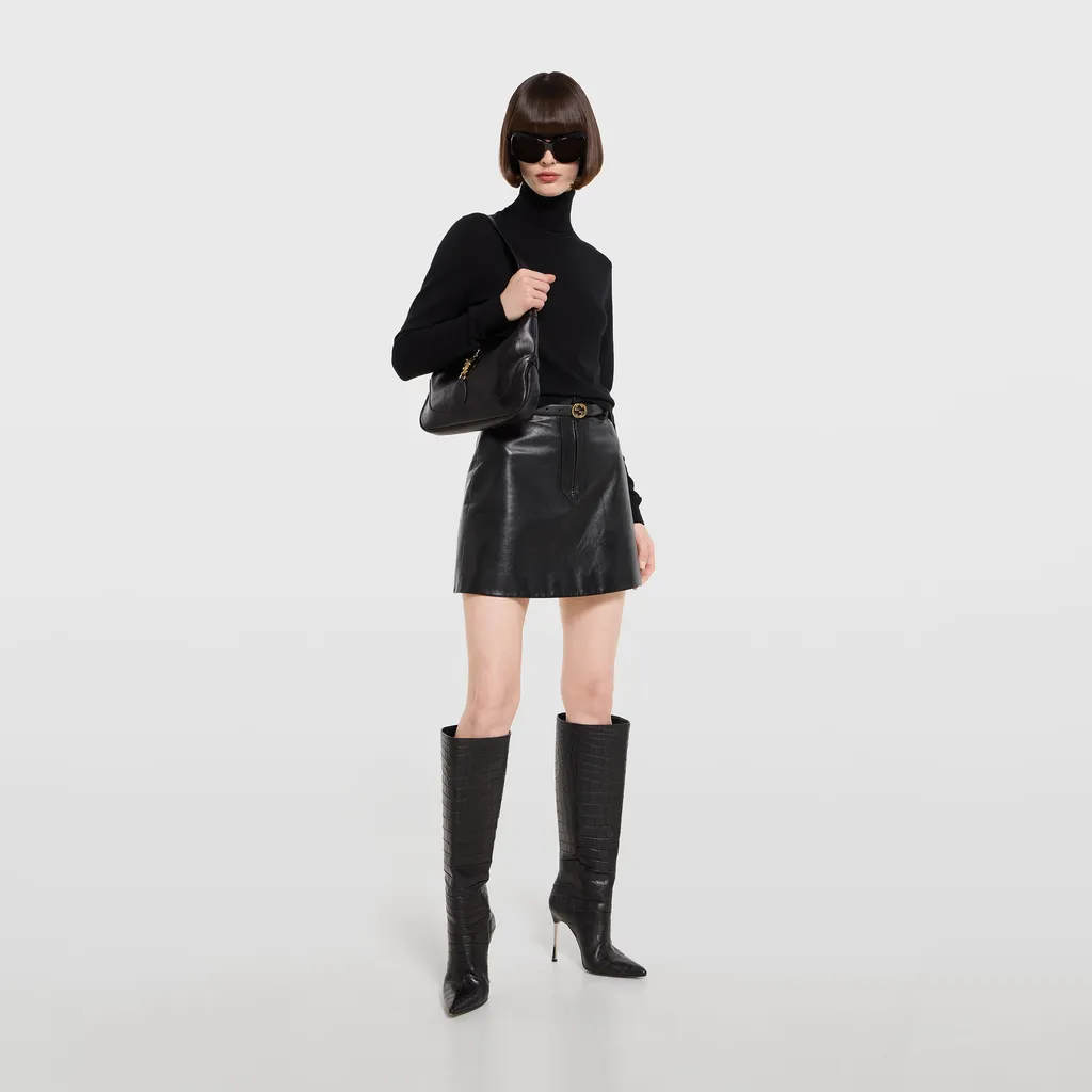 Thin Belt With Interlocking G Buckle
