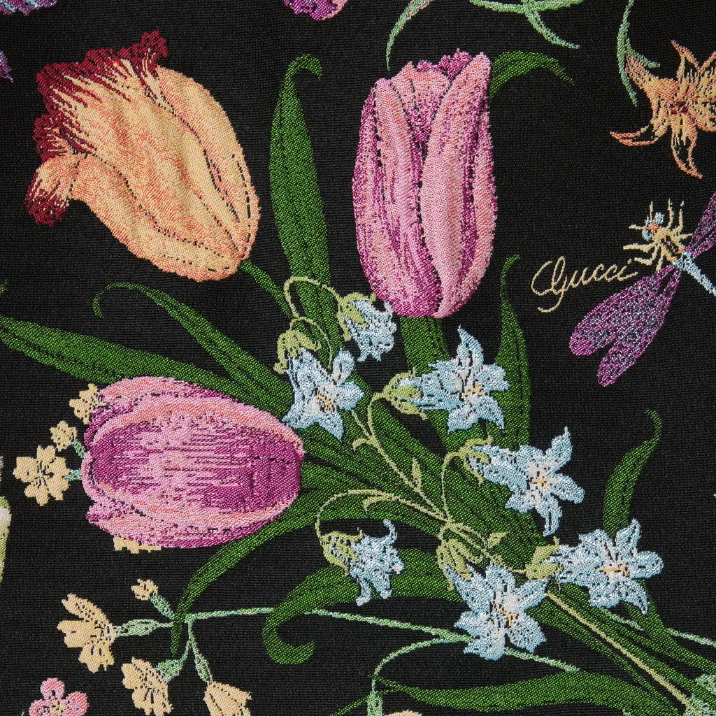 Gucci Flora Silk Brocade Dress