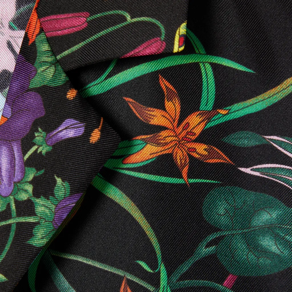 Printed Silk Twill Bowling Shirt