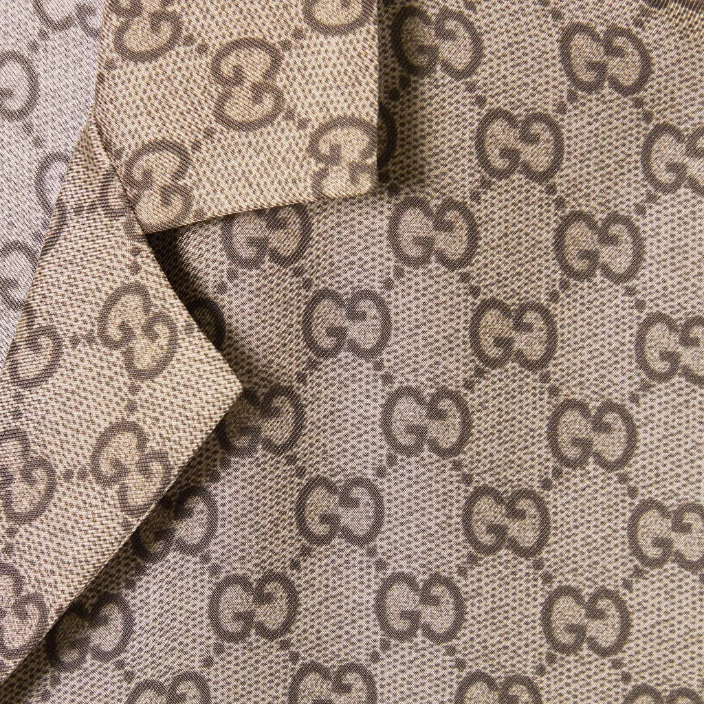 Printed Silk Twill Bowling Shirt