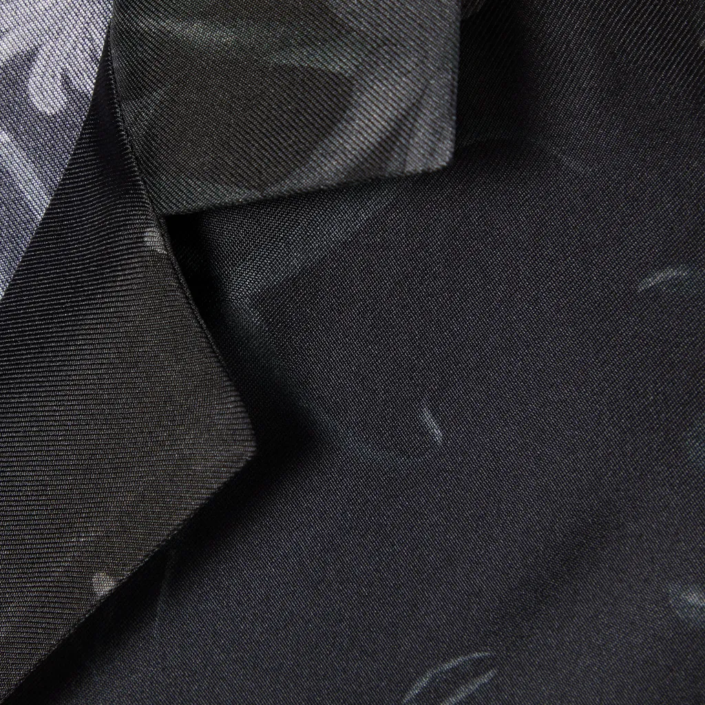 Printed Silk Twill Bowling Shirt