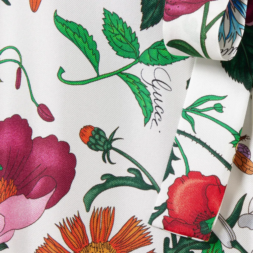 Printed Silk Twill Dress