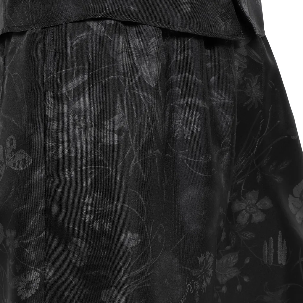 Printed Silk Twill Shorts