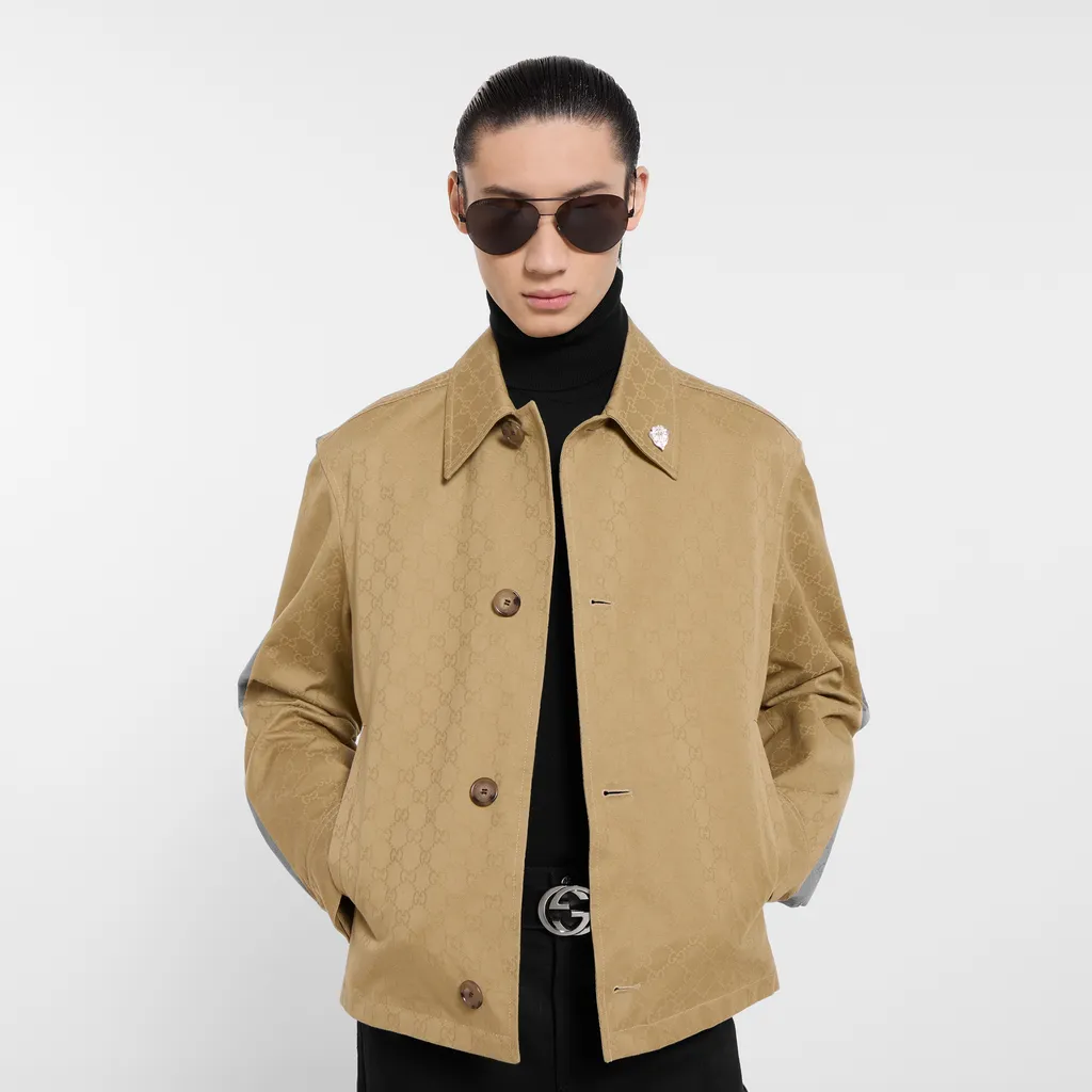 Gg Cotton Gabardine Jacket