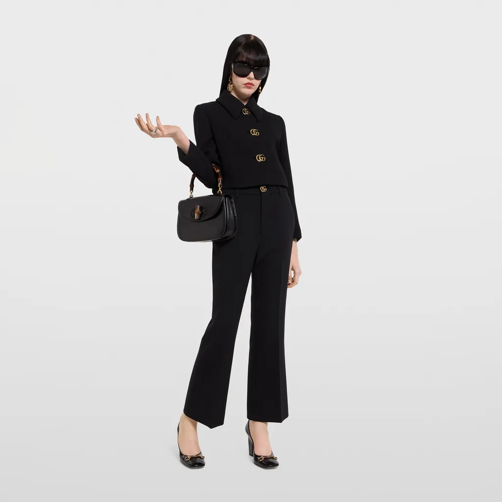 CrÊPe Wool Jacket With Double G Button