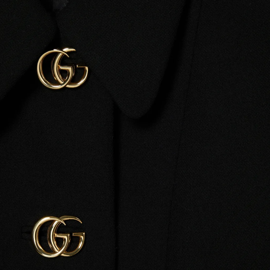 CrÊPe Wool Jacket With Double G Button