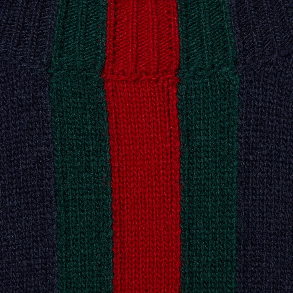 Fine Knit Wool Sweater With Web