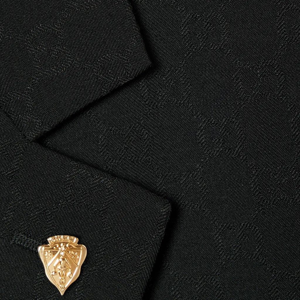 Single-Breasted Gg Wool Jacket