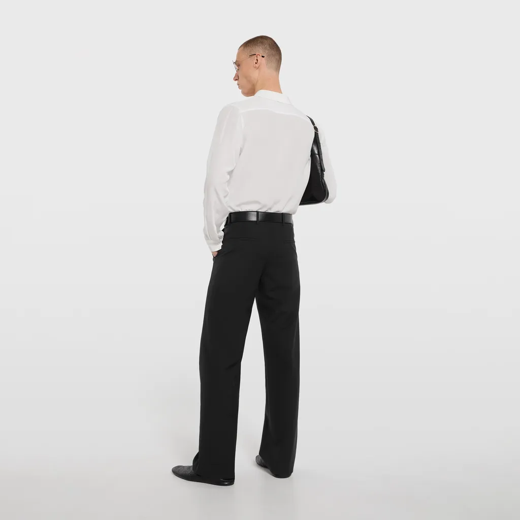 Wool Silk Twill Pants