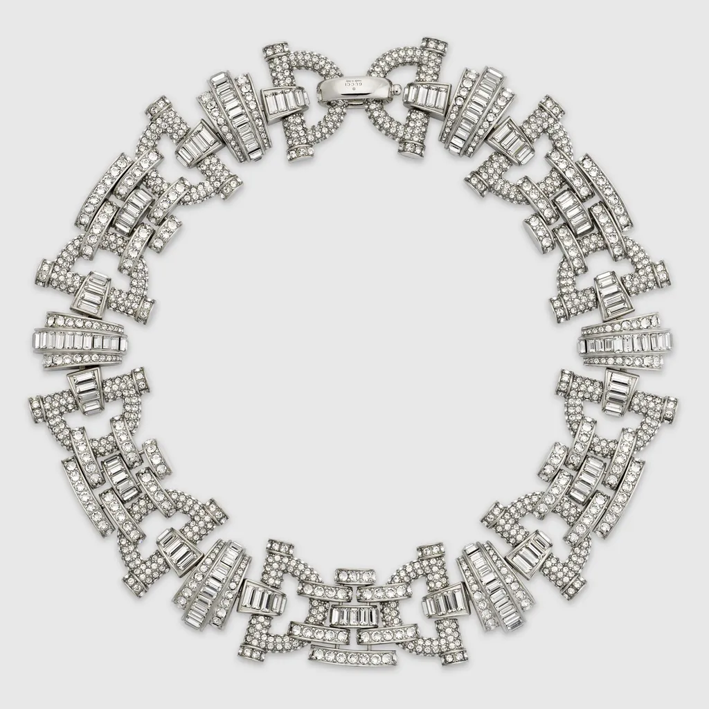 Gucci Staffa Crystal Necklace