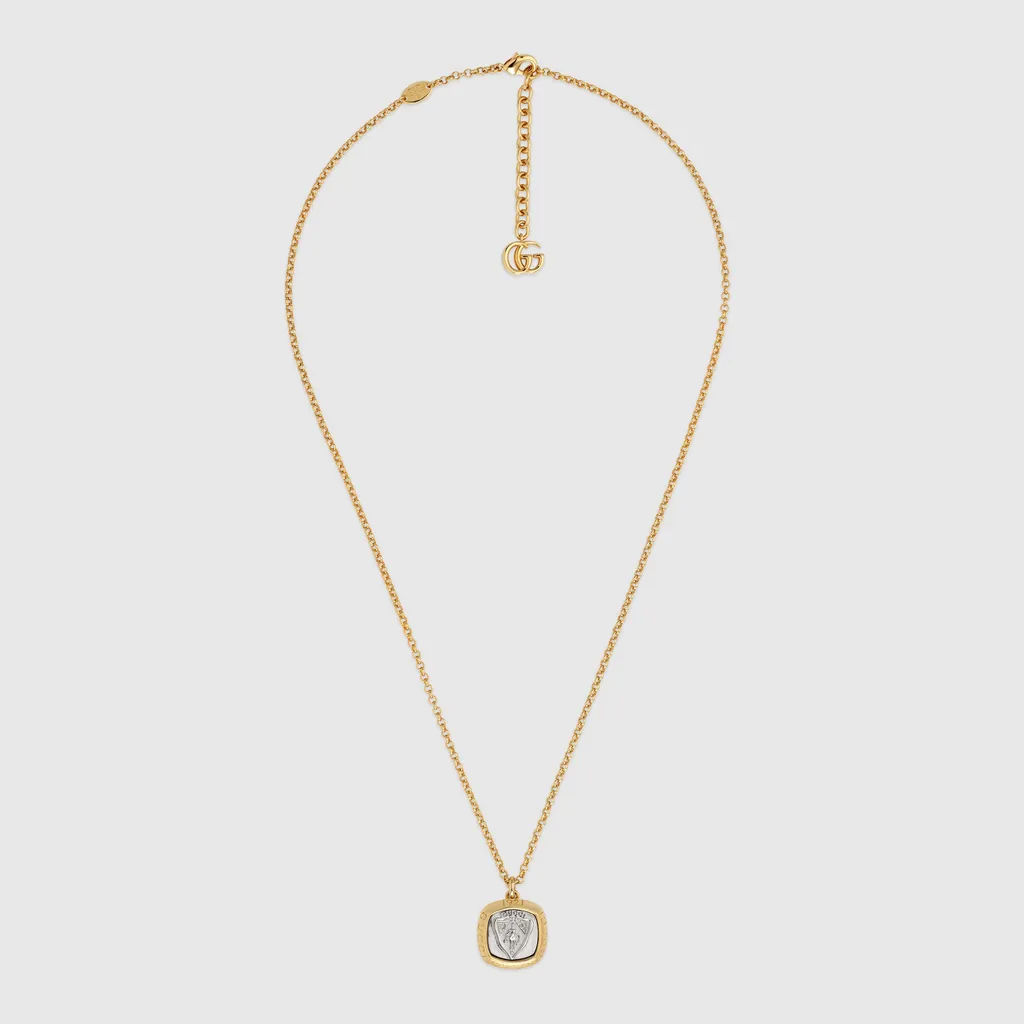 Gucci Crest Pendant Necklace
