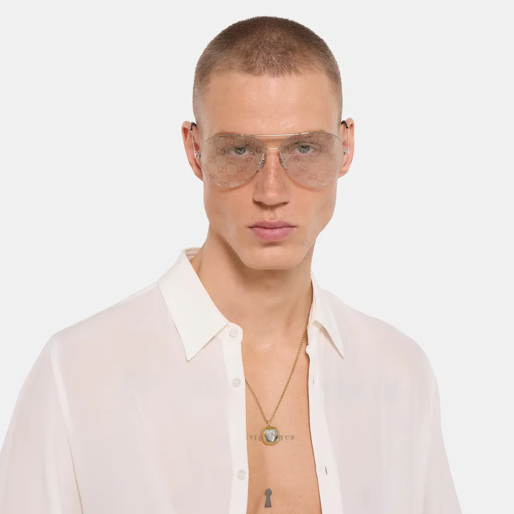 Gucci Crest Pendant Necklace