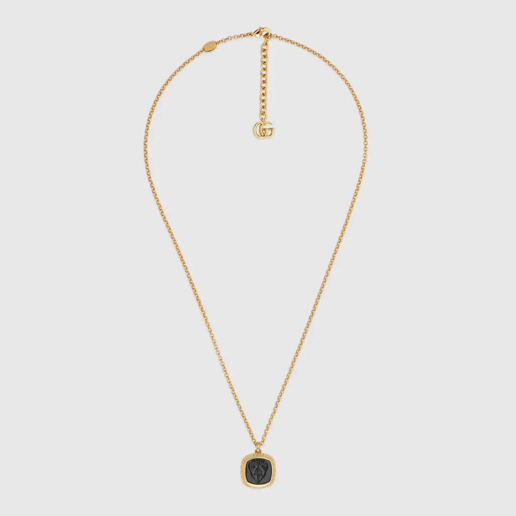 Gucci Crest Pendant Necklace