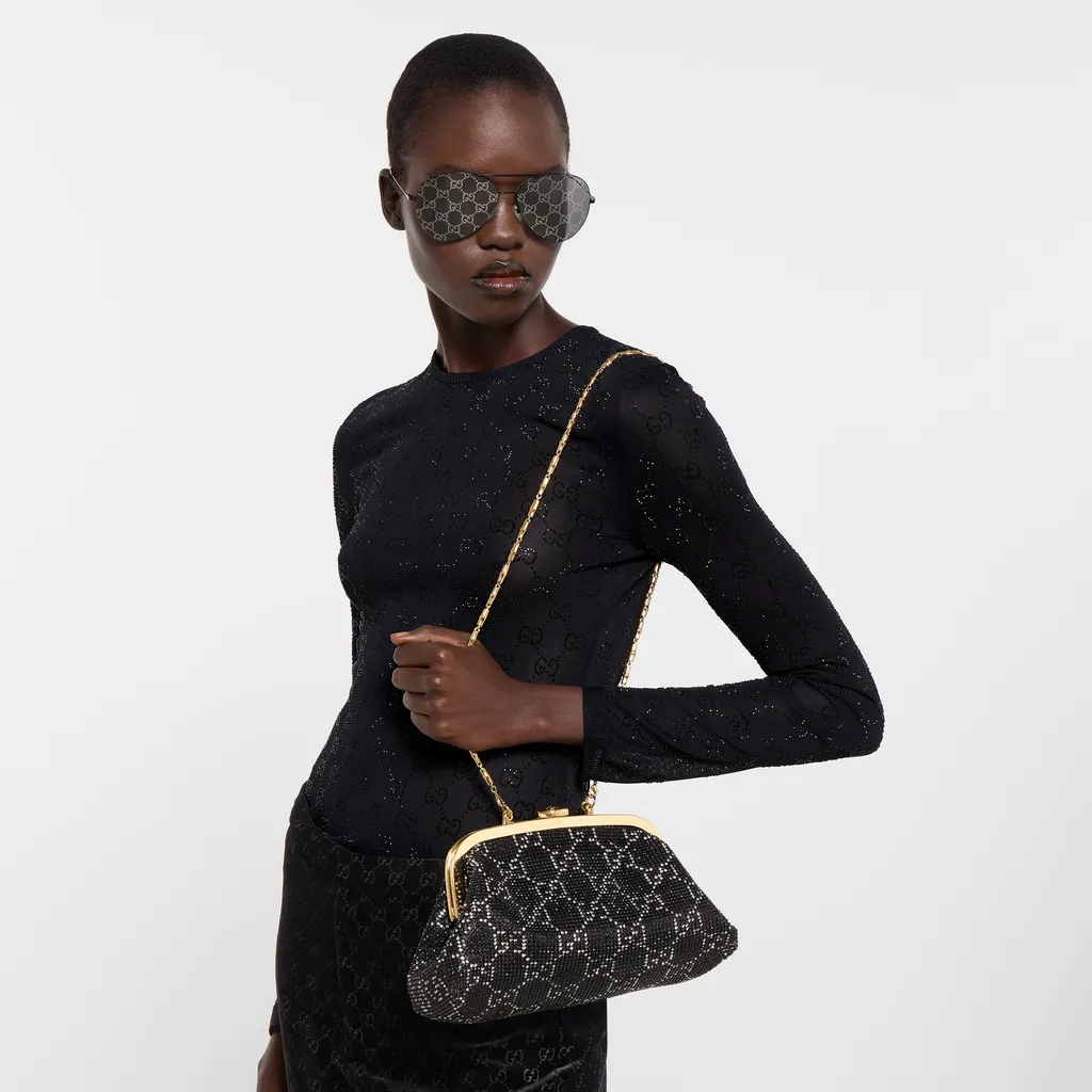 Crystal Medium Evening Top Handle Bag