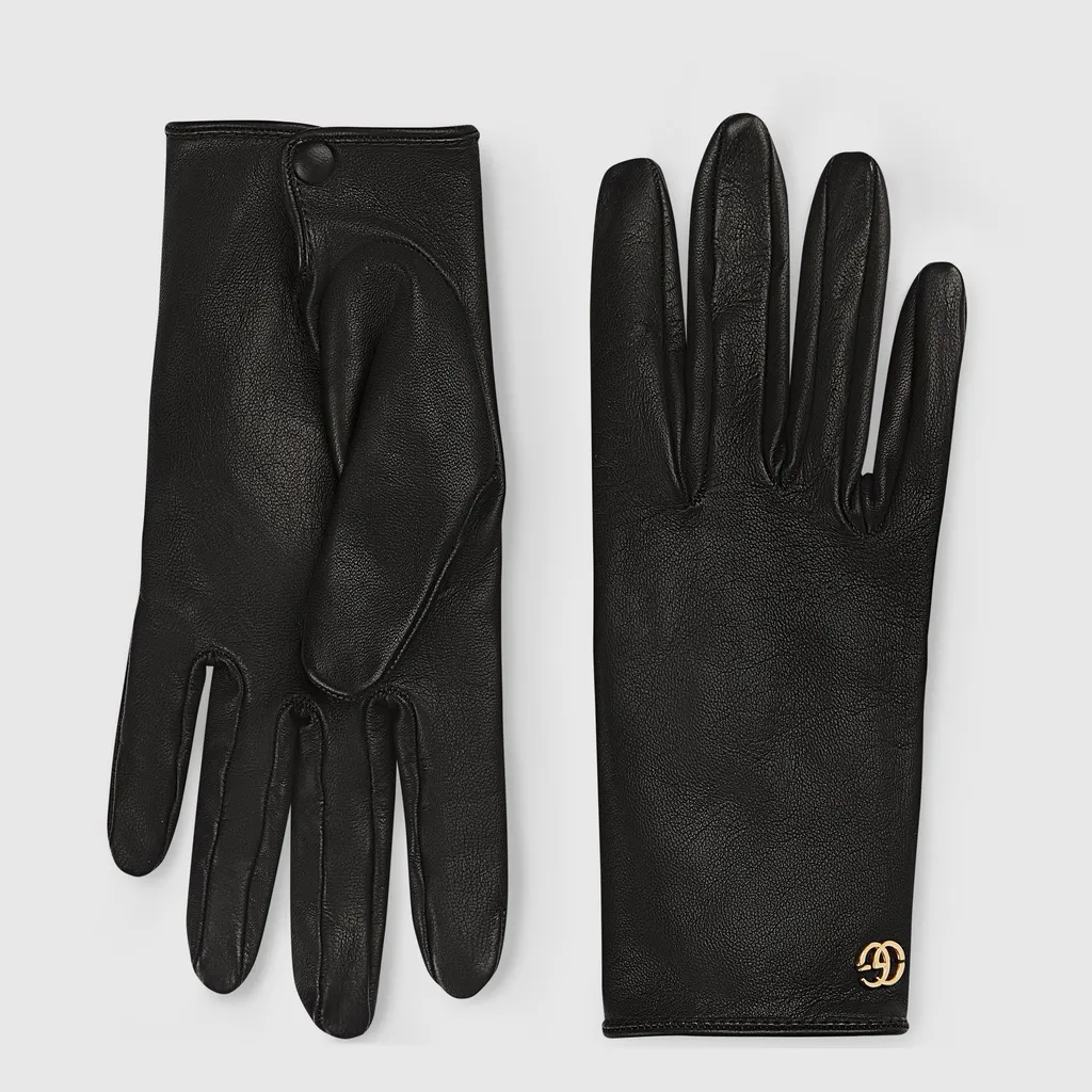 Leather Gloves With Double G