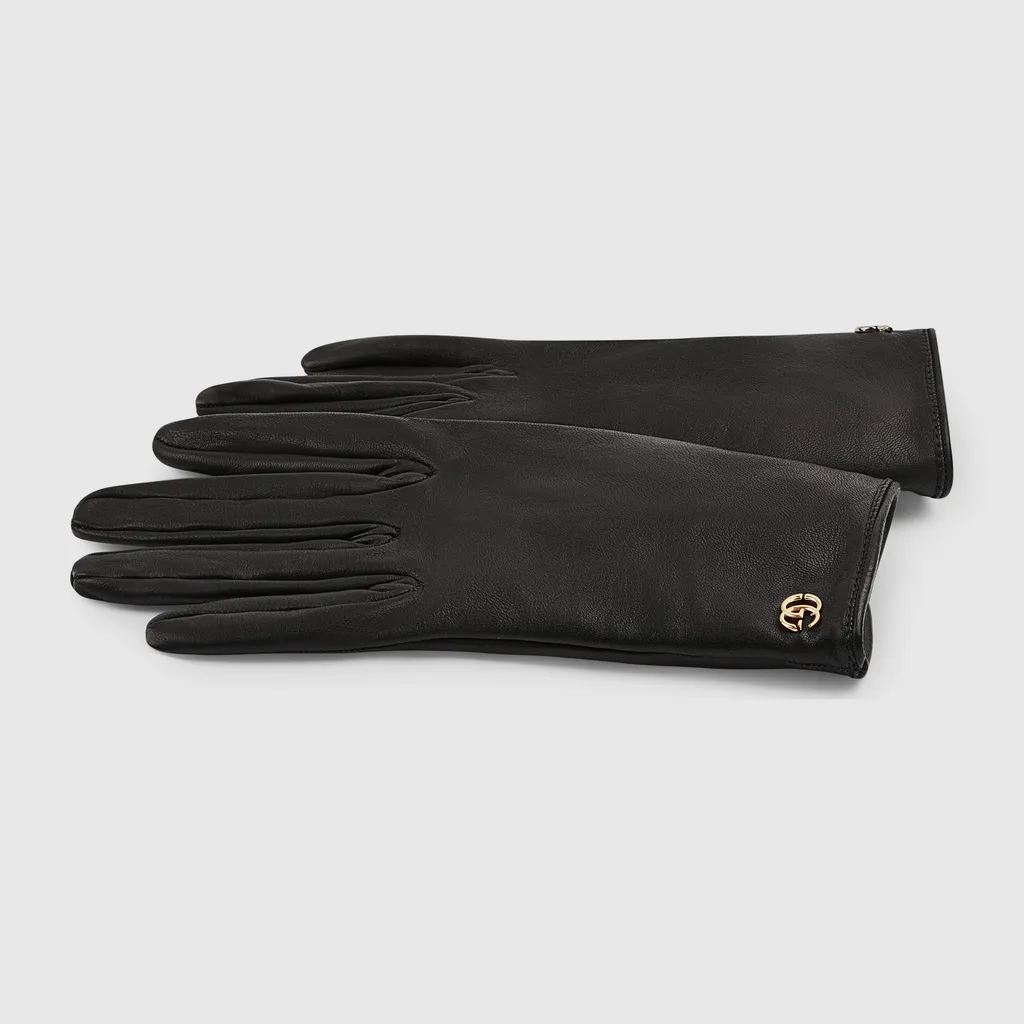 Leather Gloves With Double G
