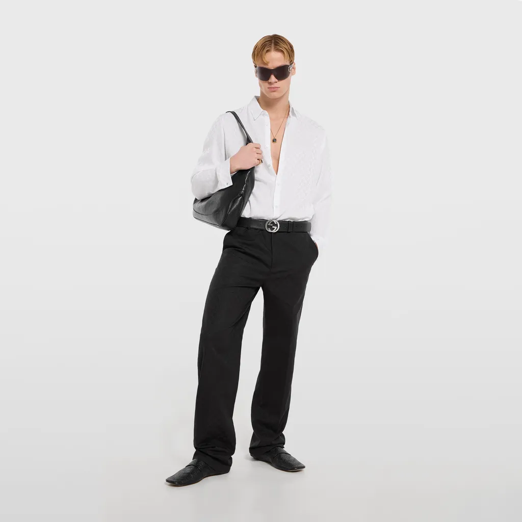 Gg Silk Jacquard Shirt