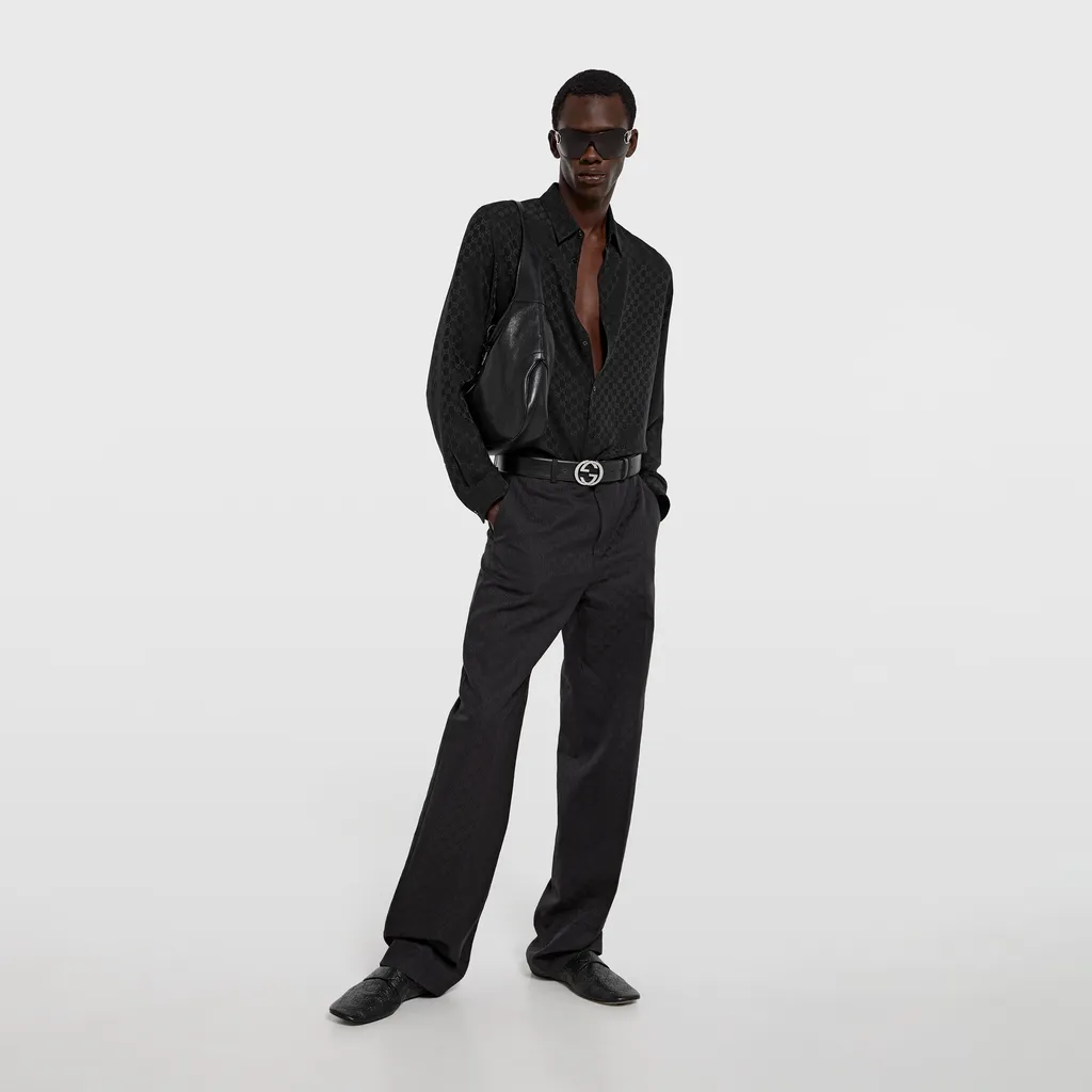 Gg Silk Jacquard Shirt