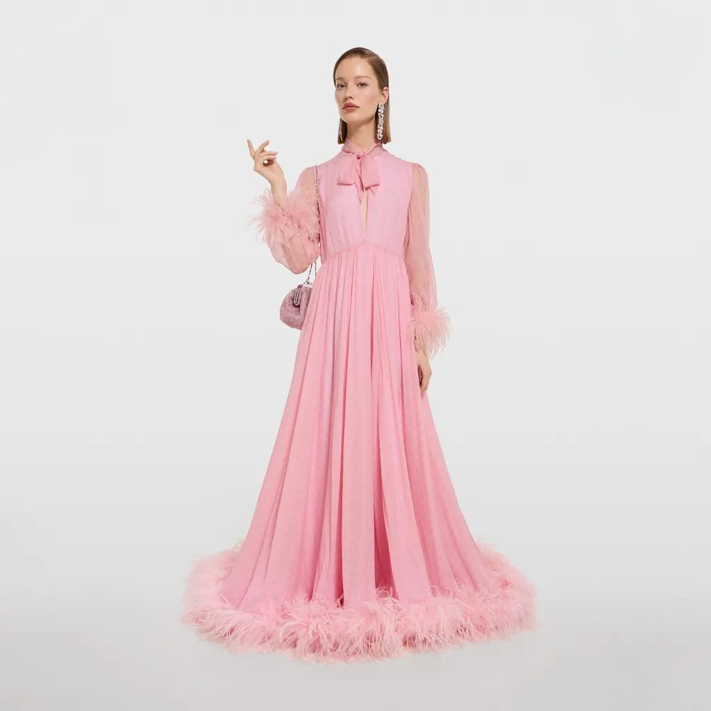 Printed Silk Chiffon Dress