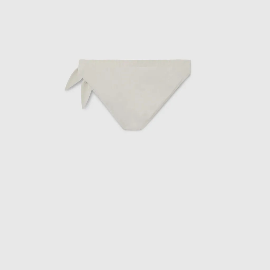 Stretch Jersey Swim Briefs With Knot