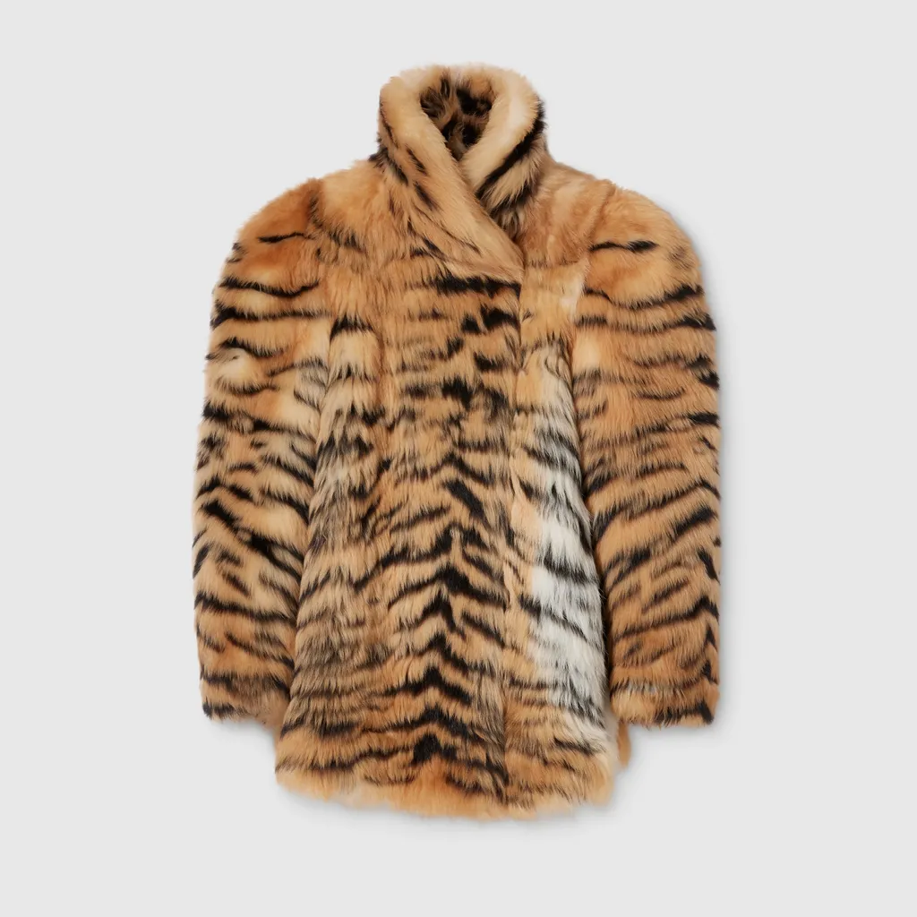 Smooth Long Shearling Coat
