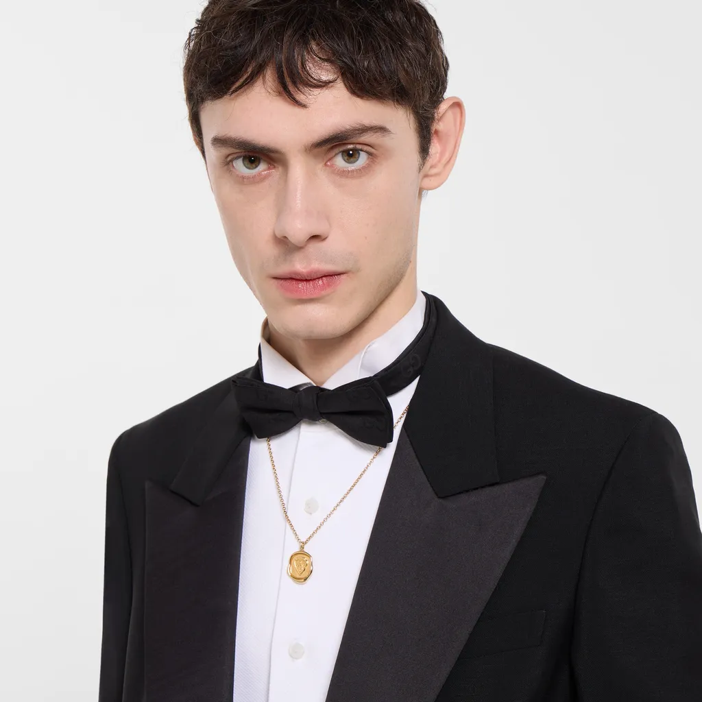 Gg Cotton Silk Bow Tie