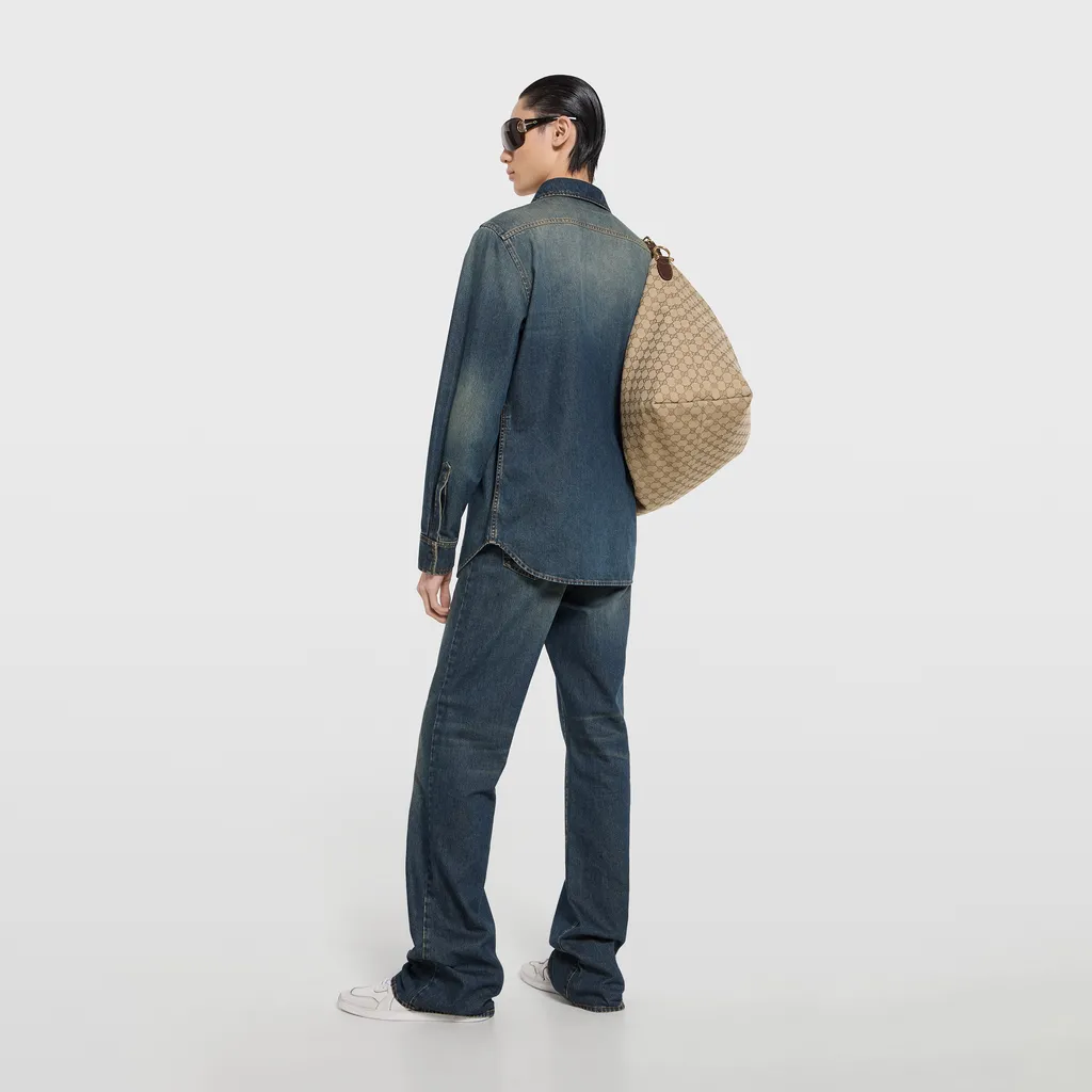 Washed Certified Cotton Denim Shirt