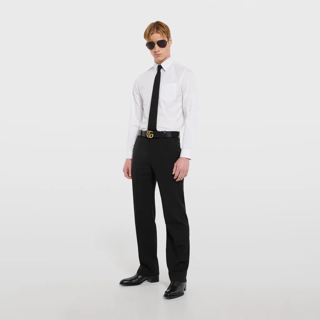 Cotton Poplin Shirt With Embroidery