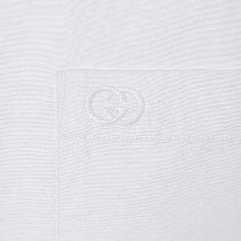Cotton Poplin Shirt With Embroidery