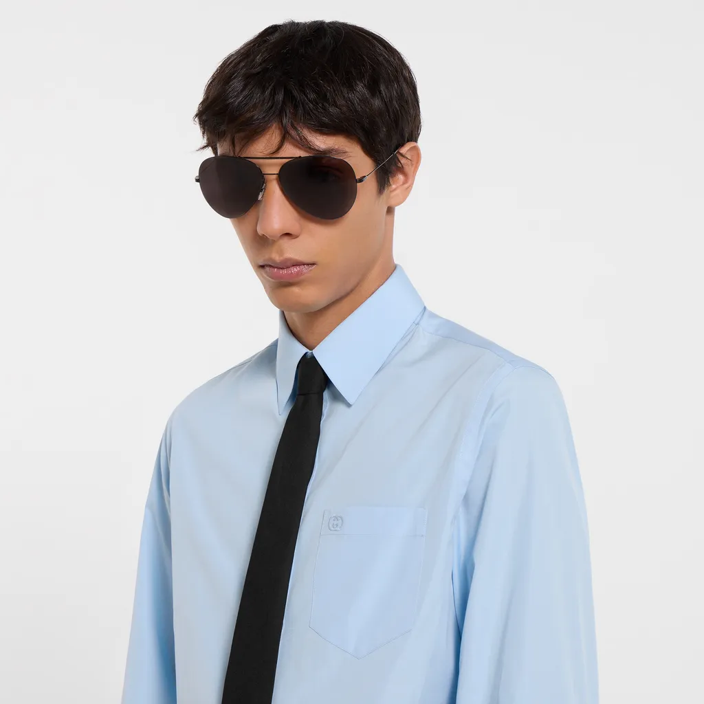Cotton Poplin Shirt With Embroidery