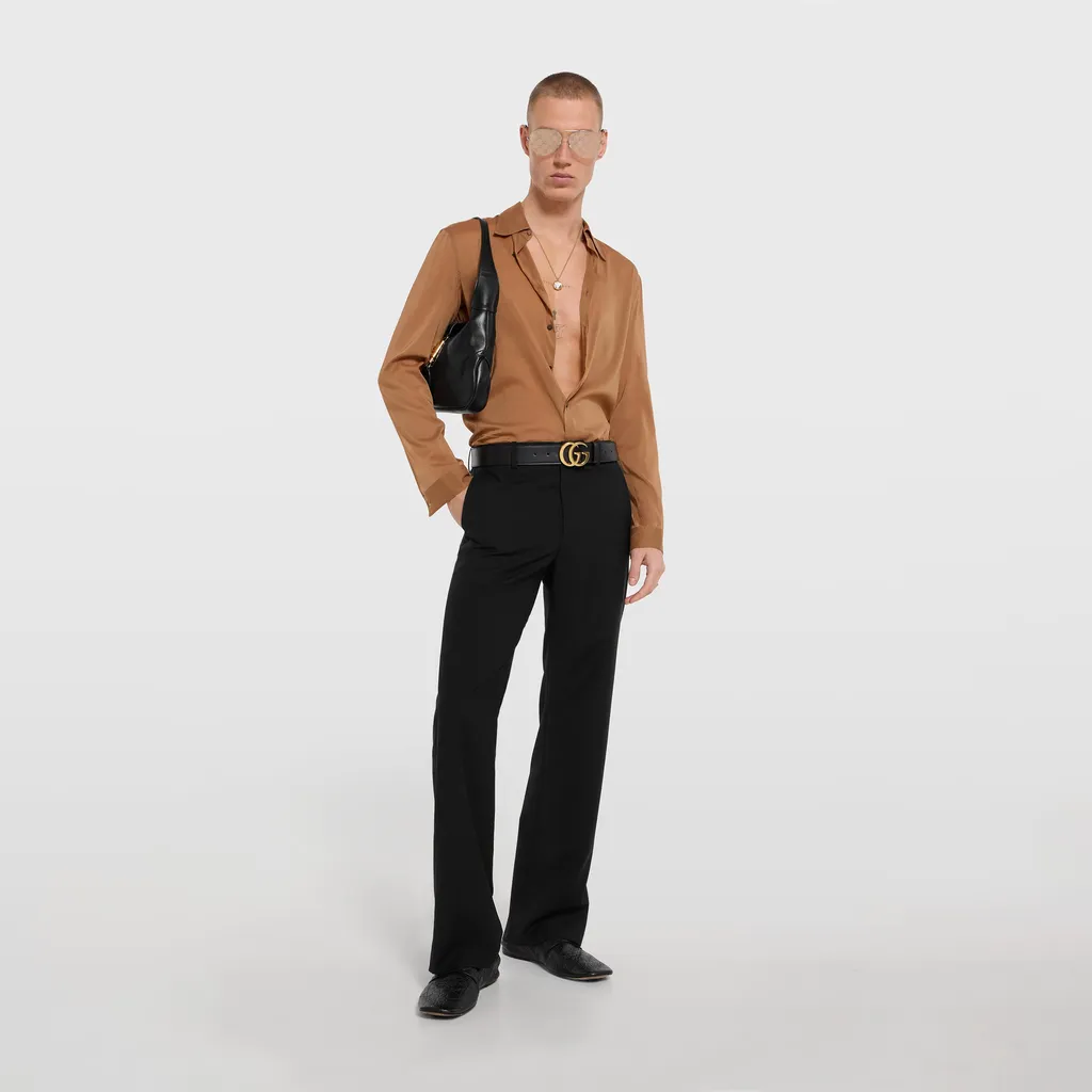 Silk Stretch Chiffon Shirt