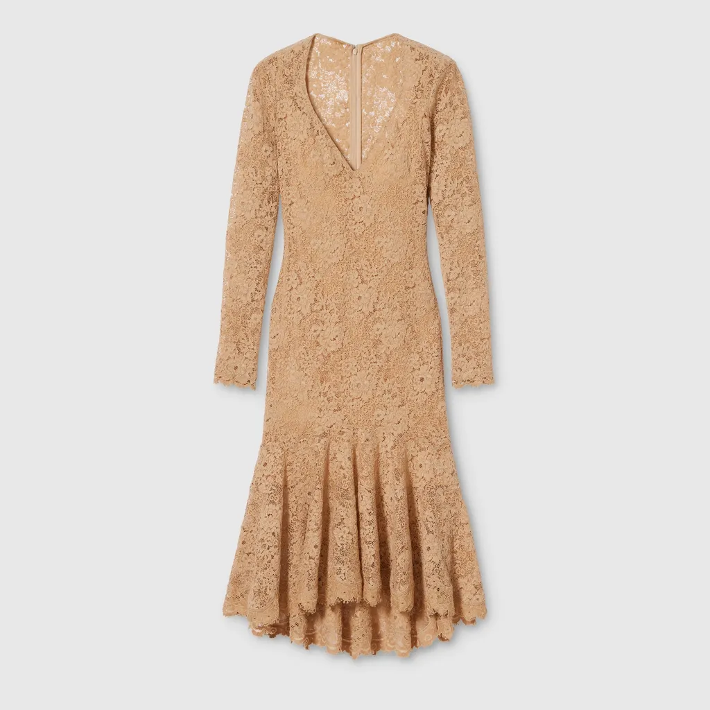 Gg Flower Stretch Lace Dress