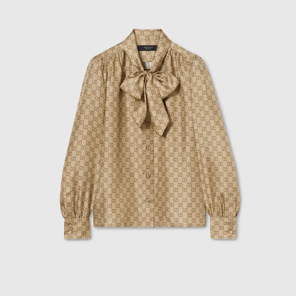 Printed Silk Twill Shirt