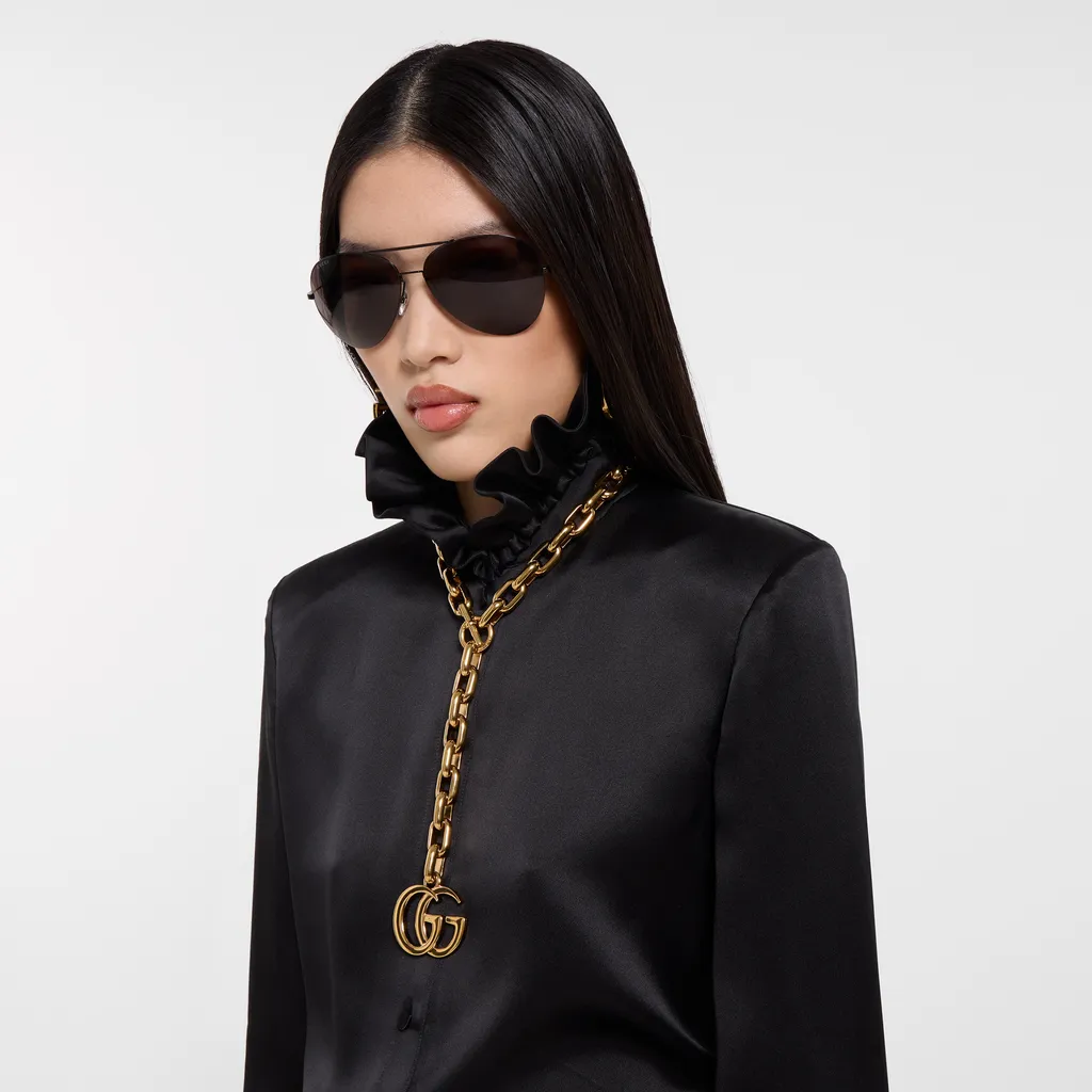 Silk Satin Shirt With Bow