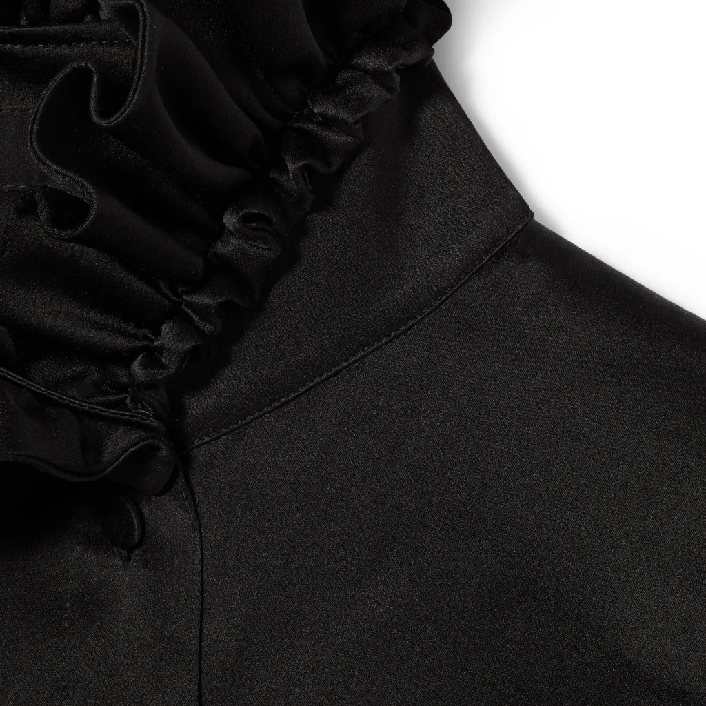 Silk Satin Shirt With Bow