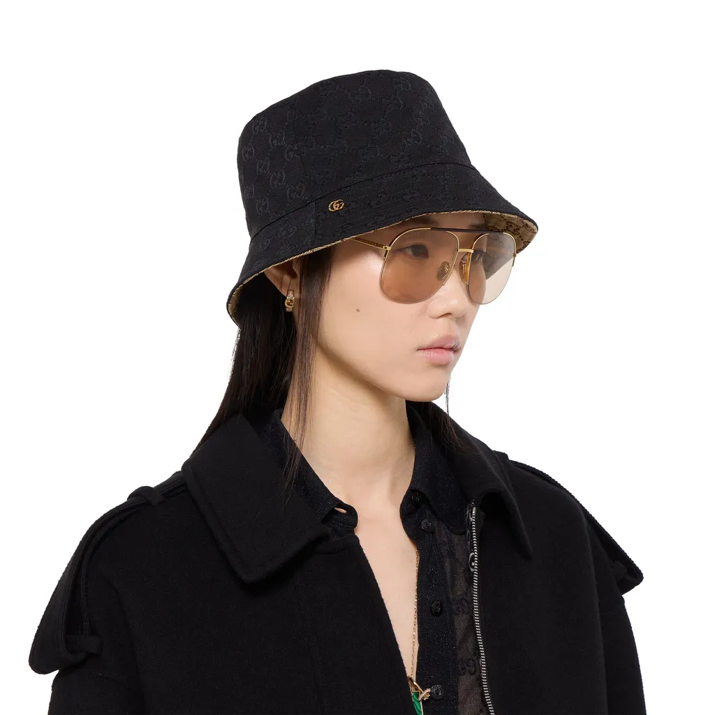 Reversible Gg Canvas Bucket Hat