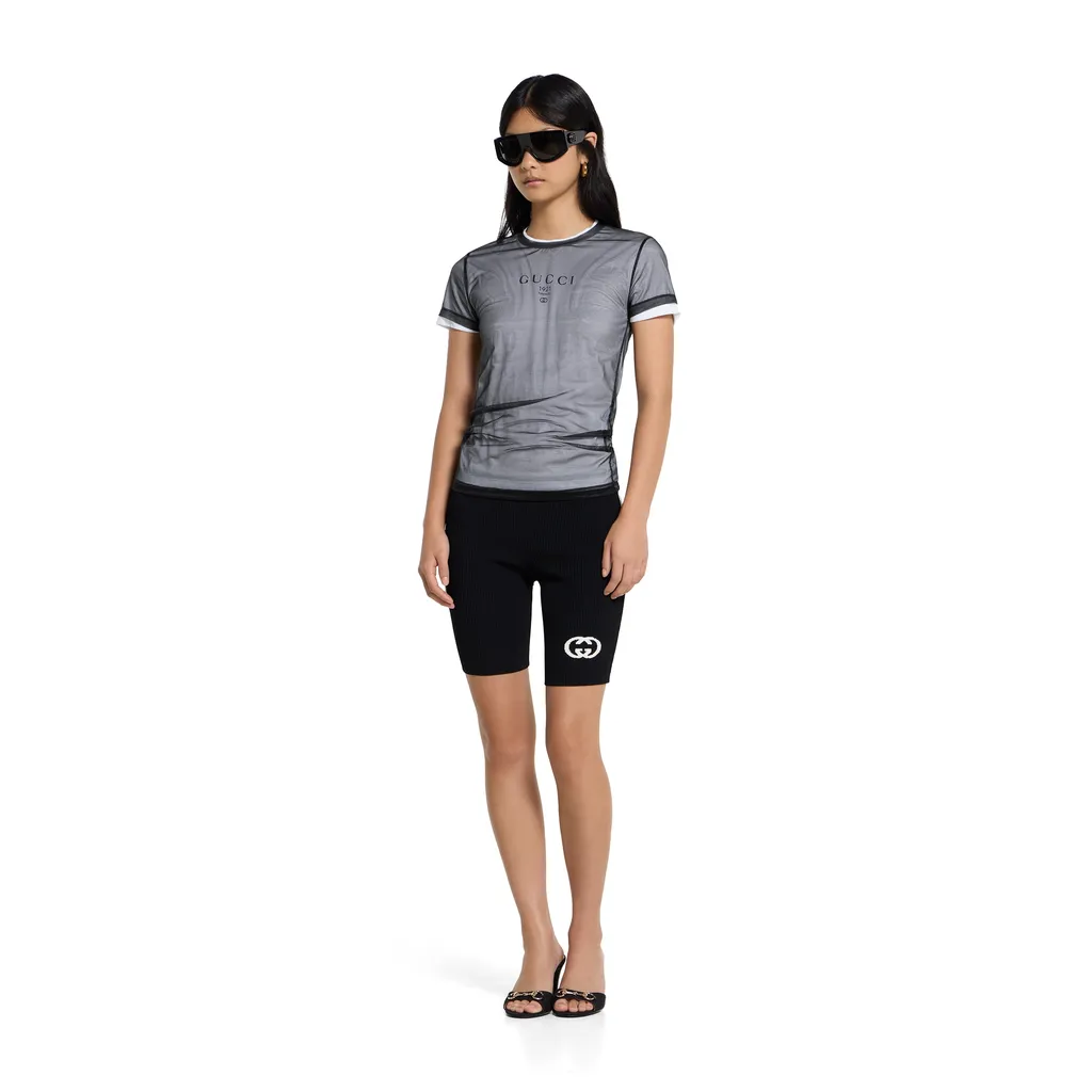 Double Layered Jersey T-Shirt With Print