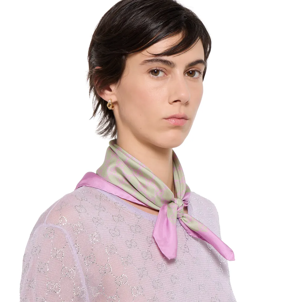 Gg Silk Twill Bandana