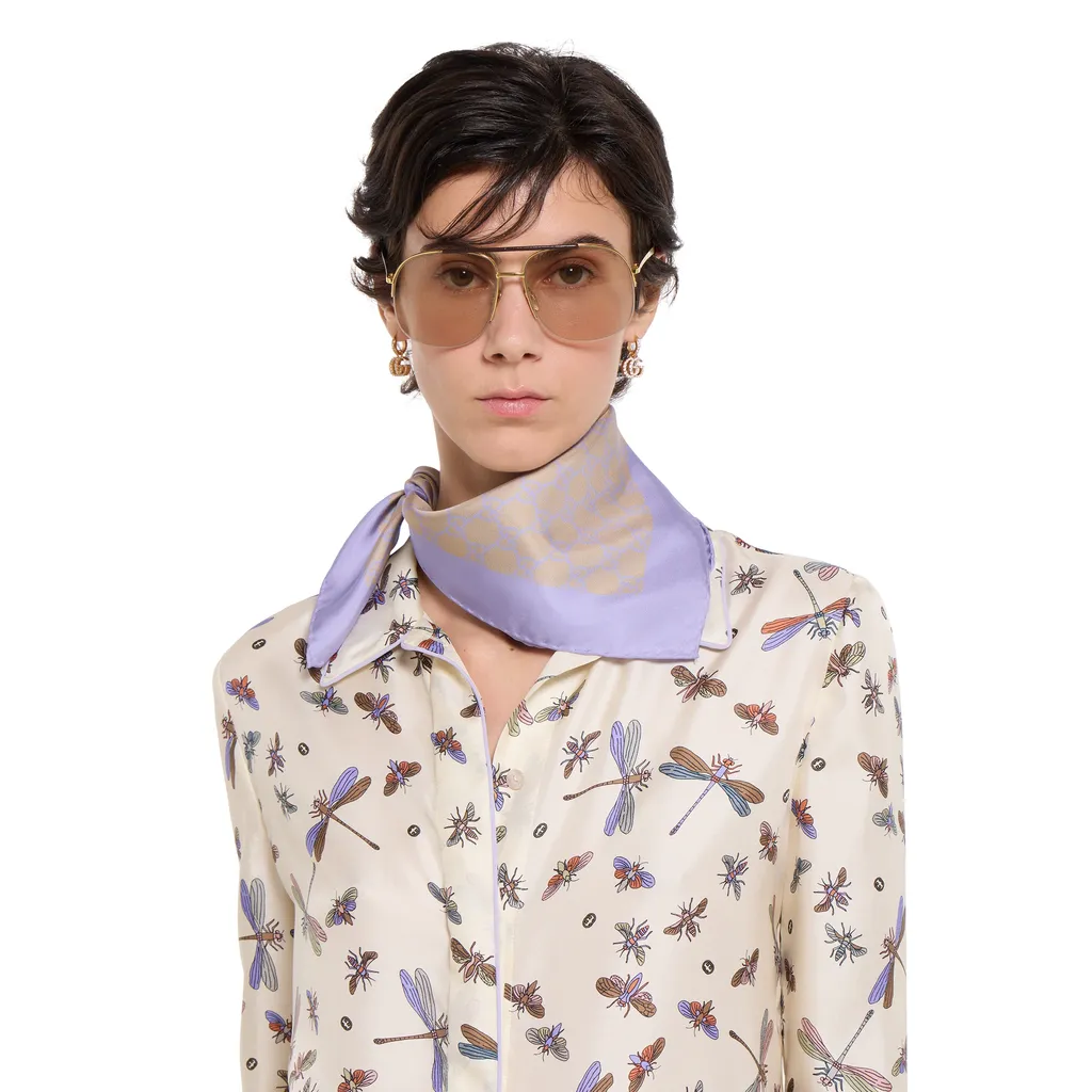 Gg Silk Twill Bandana