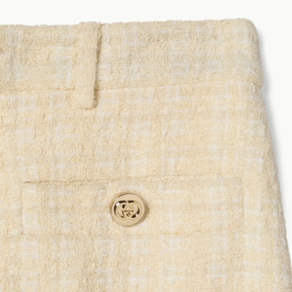 Check Cotton Tweed Trousers