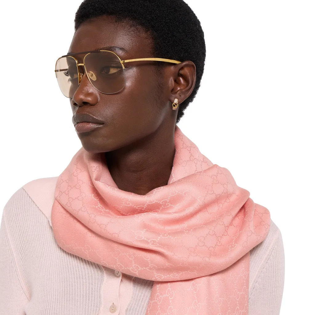 Gg Silk Wool Shawl