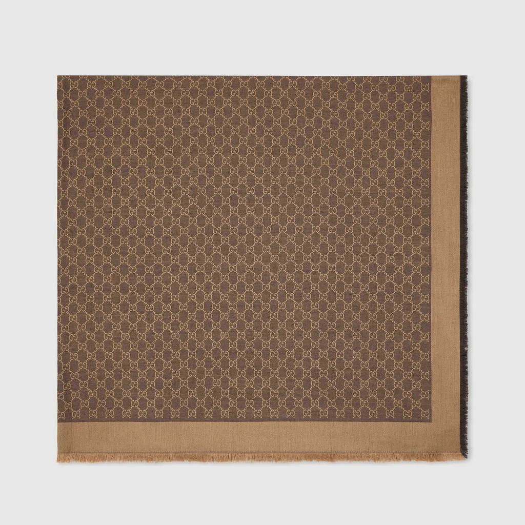 Gg Silk Wool Shawl
